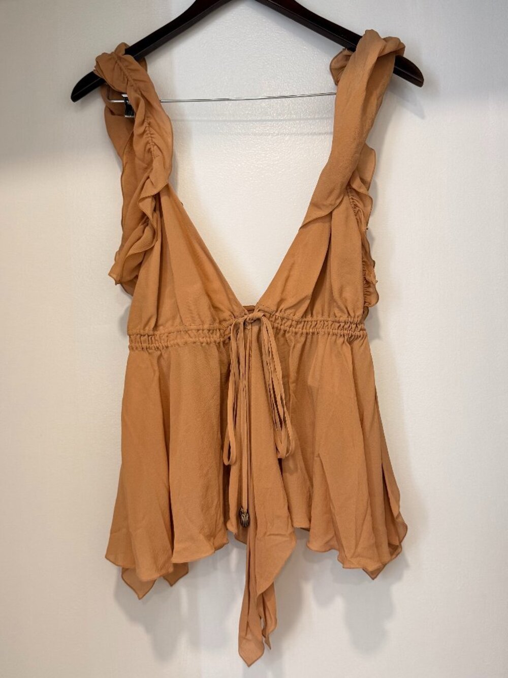 Chloe 100% silk ruffled blouse, size EU38 NWT